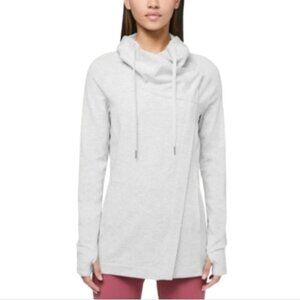 LULULEMON Coast Easy Wrap in Heathered Core Ultra Light Grey Women's Size 12